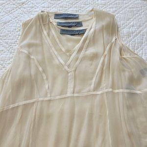 Morgane Le Fay 3-tier Ivory silk dress (3 pieces worn together or separately)